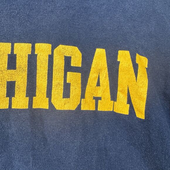 Vintage 80s Michigan Wolverines Shirt Men's Large USA Pullover Crewneck Champion - Picture 16 of 16